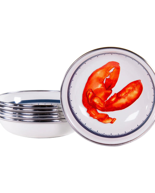 LS59S6 - Lobster Tasting Dishes - Set of 6 - Golden Rabbit Enamelware