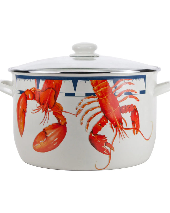 LS75 - Lobster 18 Qt Stock Pot - Golden Rabbit Enamelware