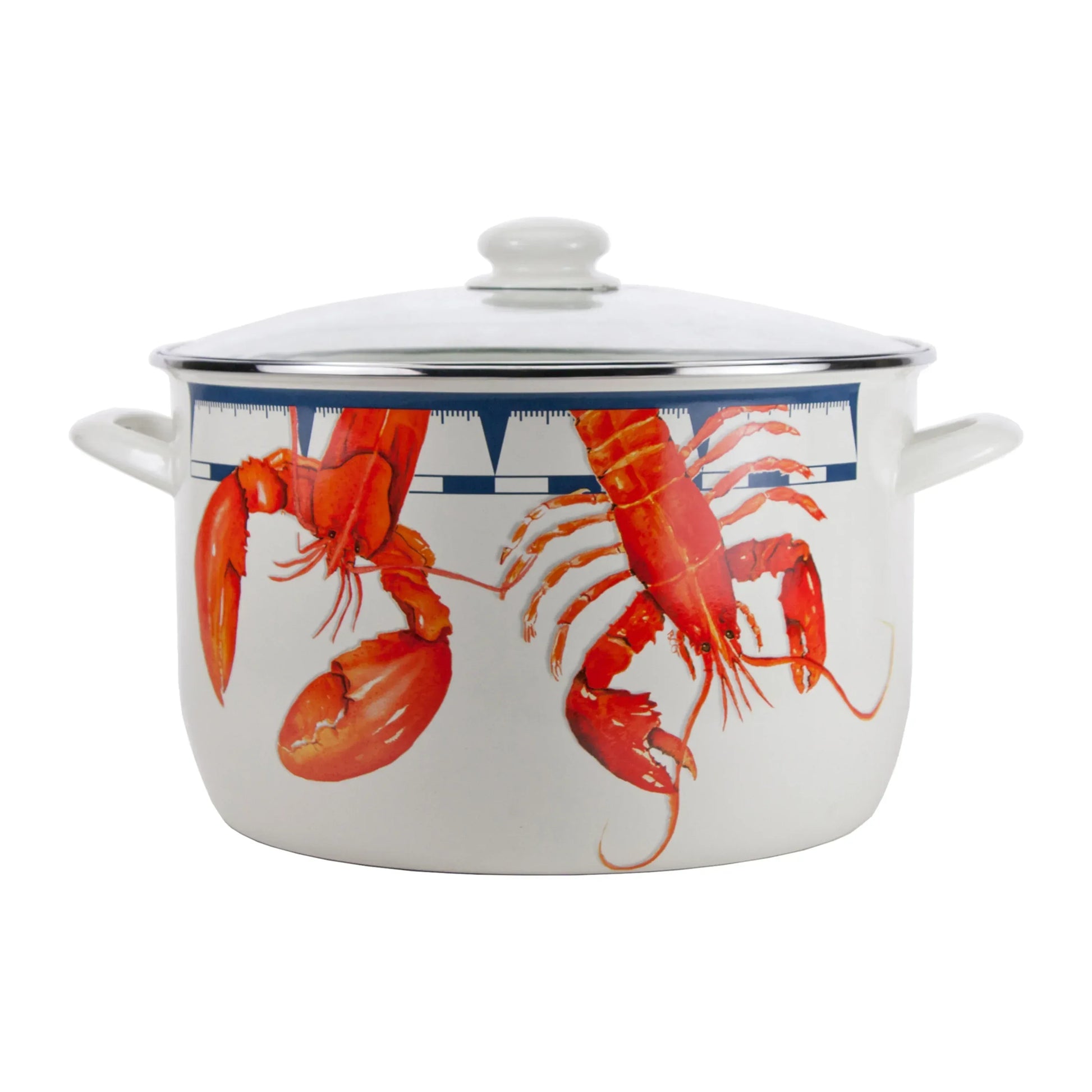 LS75 - Lobster 18 Qt Stock Pot - Golden Rabbit Enamelware