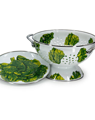 LT107 - Lettuce Colander Set - Golden Rabbit Enamelware