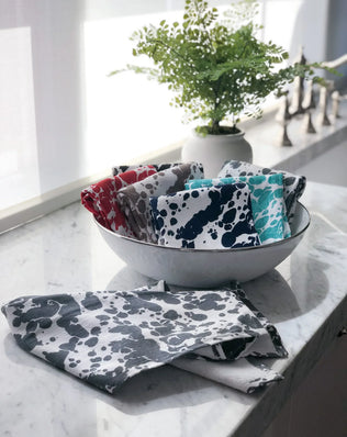GY52 - Grey Swirl Kitchen Towel Set - of 2 - Golden Rabbit Enamelware
