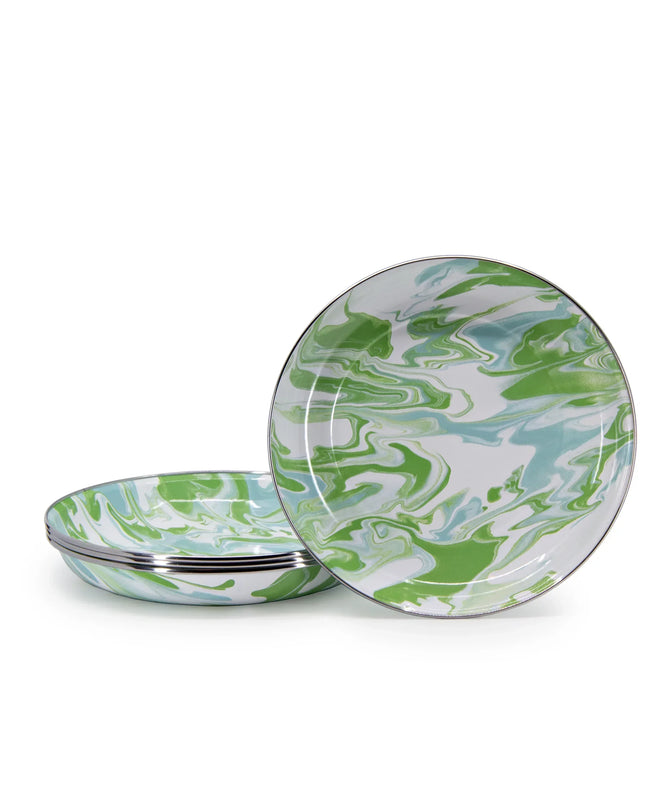 MM04S4 - Modern Monet Pasta Plates - Set of 4 - Golden Rabbit Enamelware