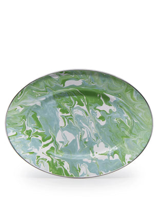 MM06 - Modern Monet Oval Platter - Golden Rabbit Enamelware