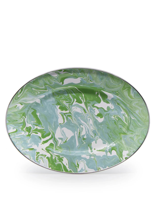 MM06 - Modern Monet Oval Platter - Golden Rabbit Enamelware