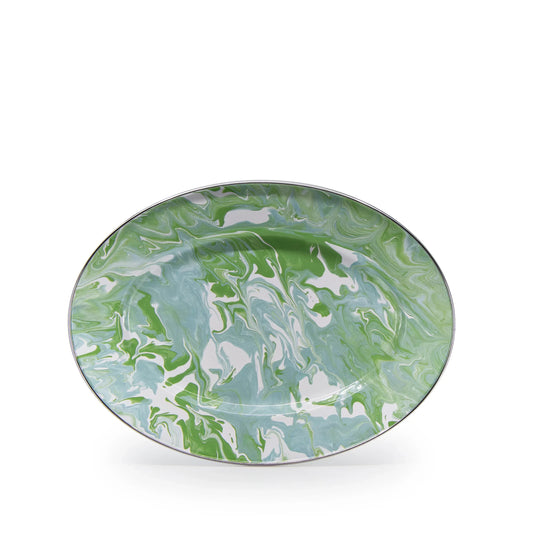 MM06 - Modern Monet Oval Platter - Golden Rabbit Enamelware