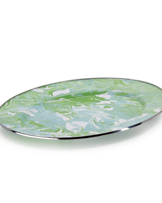 MM06 - Modern Monet Oval Platter - Golden Rabbit Enamelware