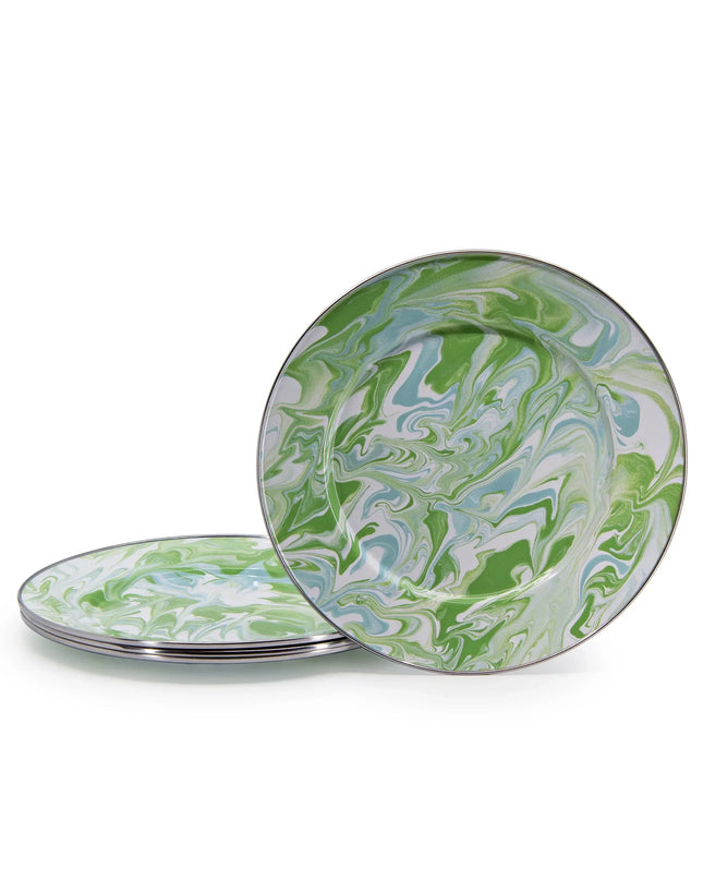 MM07S4 - Modern Monet Dinner Plates - Set of 4 - Golden Rabbit Enamelware