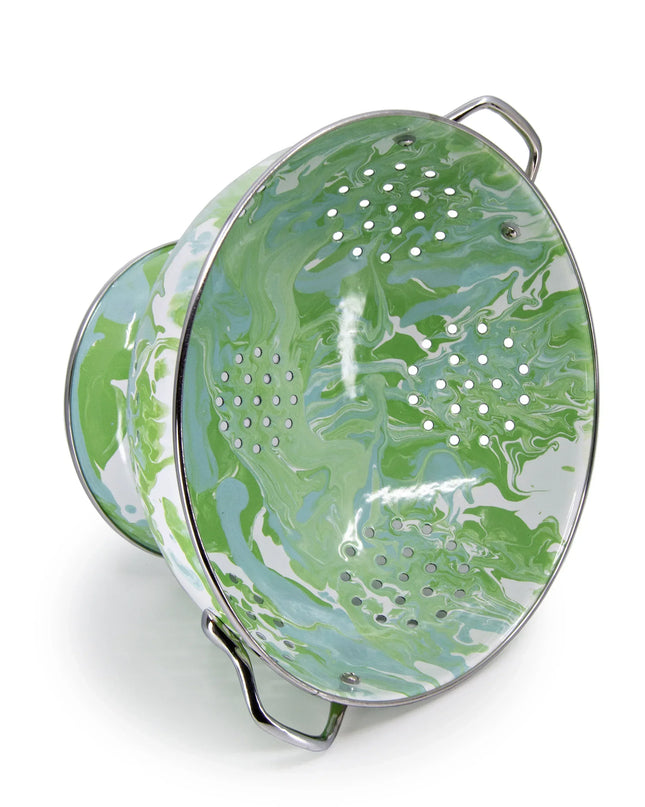 MM25 - Modern Monet Large Colander - Golden Rabbit Enamelware