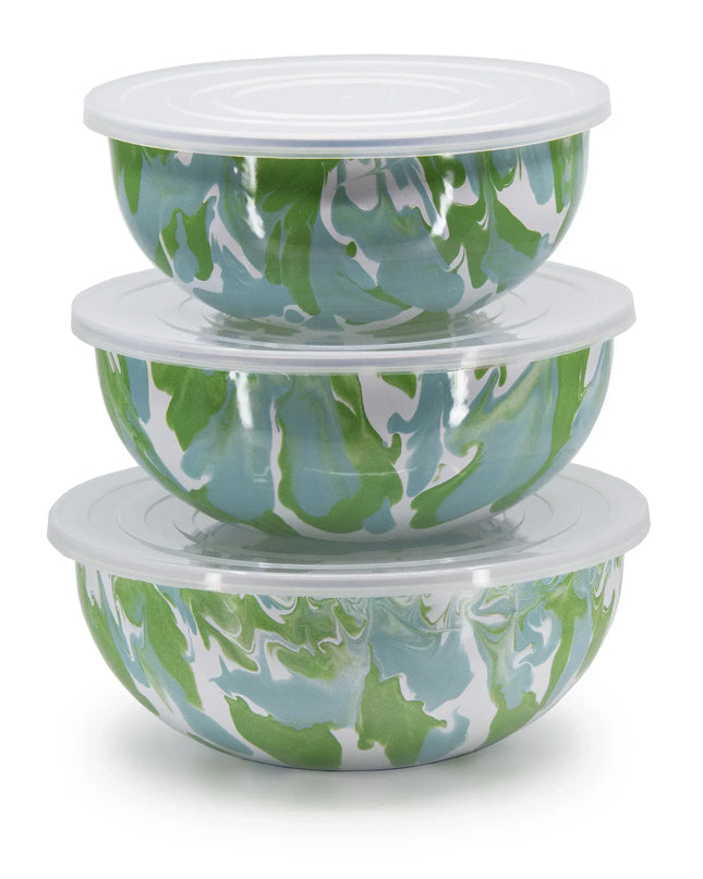 MM54 - Modern Monet Mixing Bowls - Golden Rabbit Enamelware