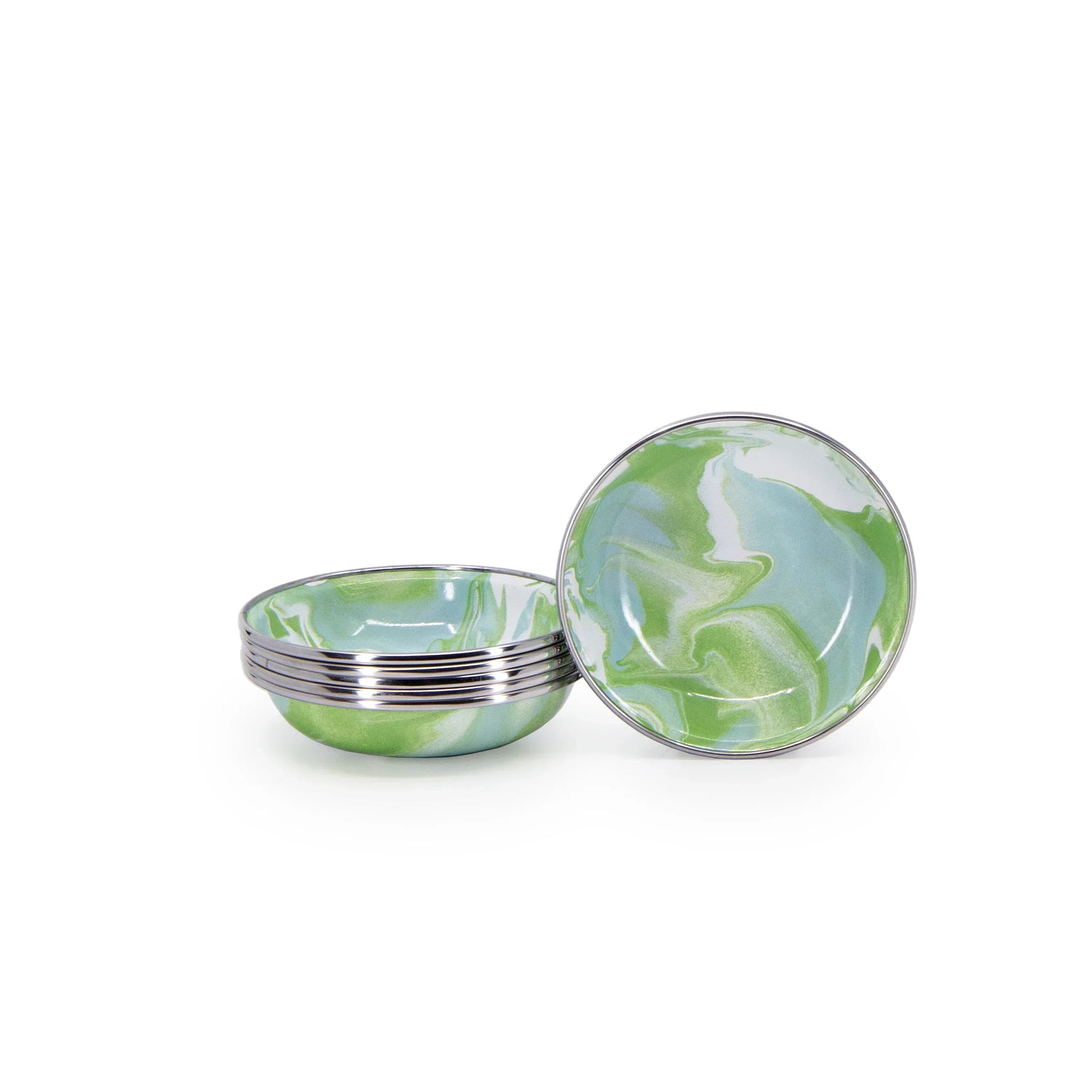 MM59S6 - Modern Monet Tasting Dishes - Set of 6 - Golden Rabbit Enamelware