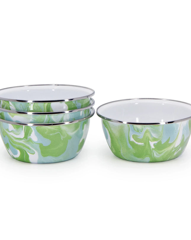 MM61S4 - Modern Monet Salad Bowls - Set of 4 - Golden Rabbit Enamelware