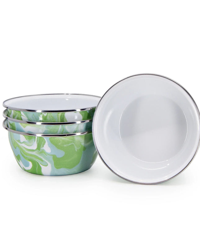 MM61S4 - Modern Monet Salad Bowls - Set of 4 - Golden Rabbit Enamelware
