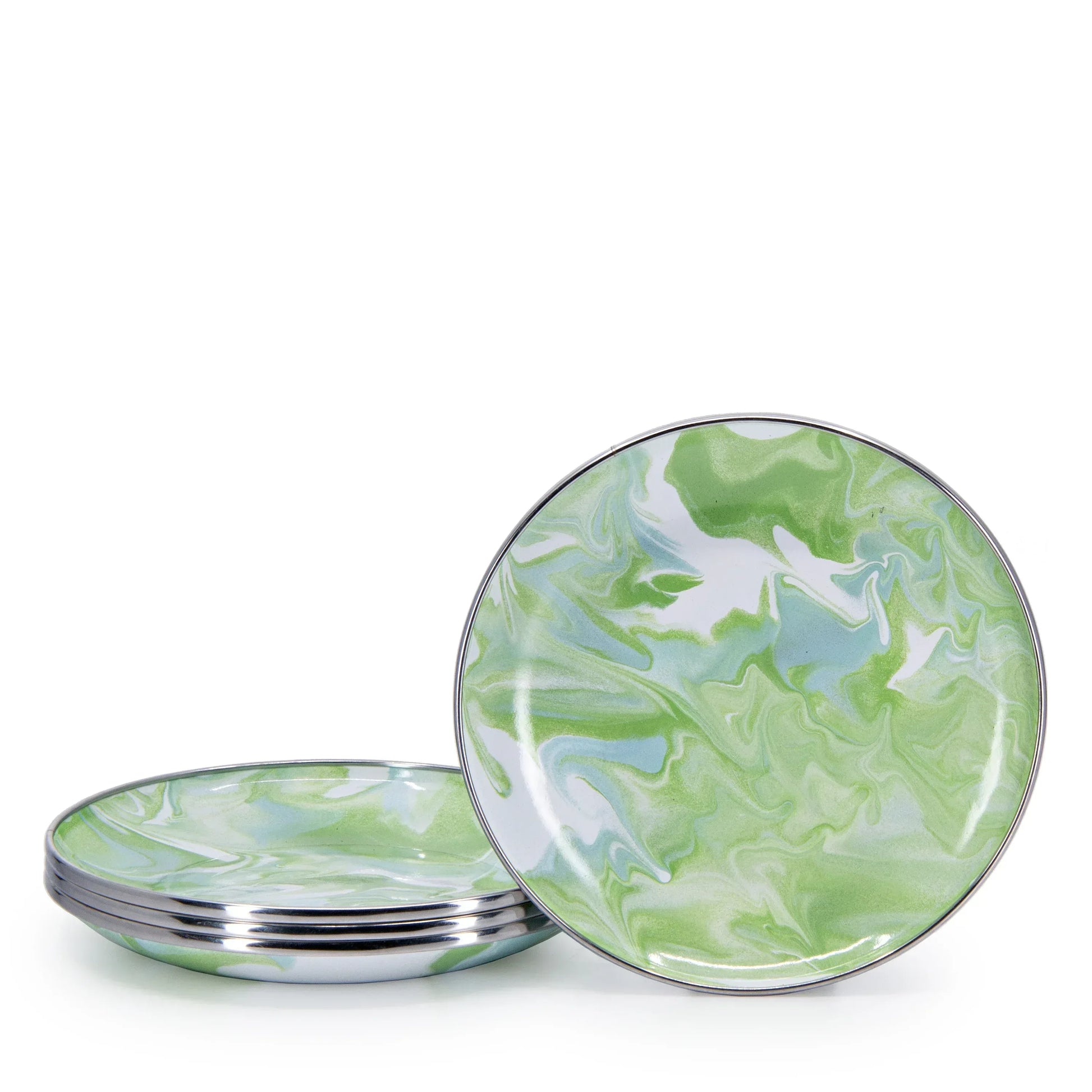 MM62S4 - Modern Monet Appetizer Plates - Set of 4 - Golden Rabbit Enamelware