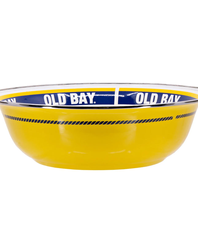 OB03 - Old Bay Serving Bowl - Golden Rabbit Enamelware