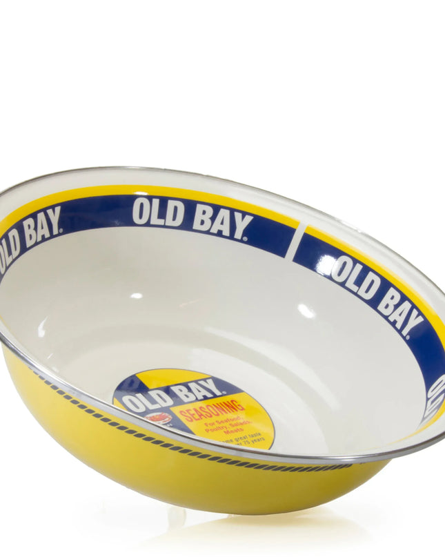 OB03 - Old Bay Serving Bowl - Golden Rabbit Enamelware