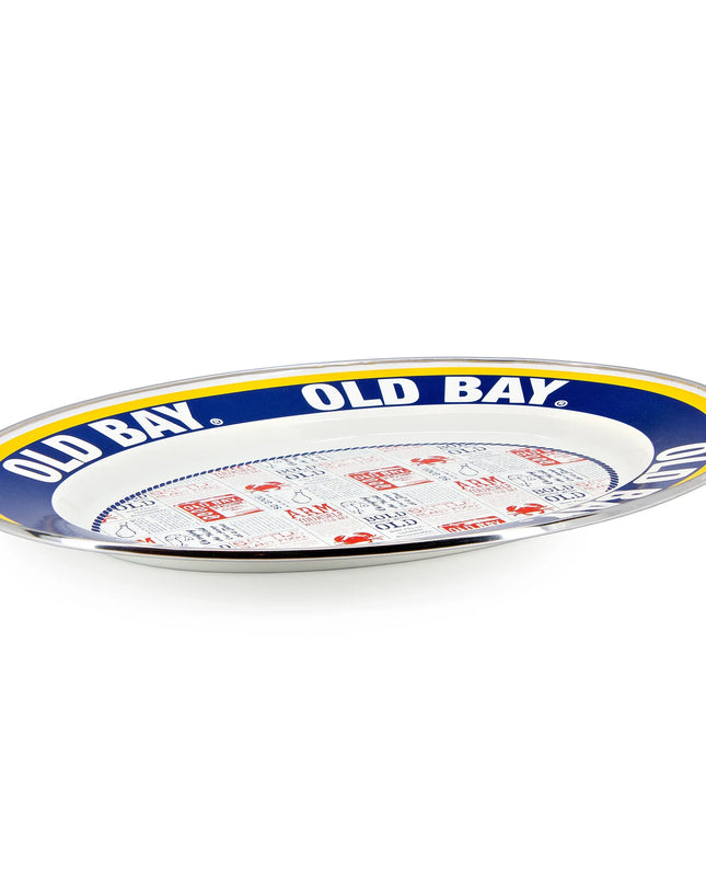 OB06 - Old Bay Oval Platter - Golden Rabbit Enamelware