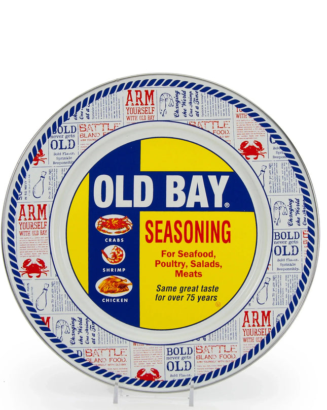 OB07S4 - Old Bay Dinner Plates - Set of 4 - Golden Rabbit Enamelware