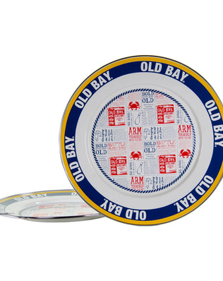 OB26S2 - Old Bay Chargers - Set of 2 - Golden Rabbit Enamelware