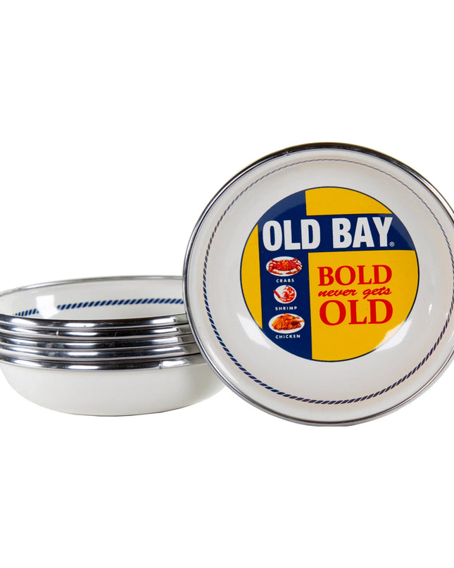 OB59S6 - Old Bay Tasting Dishes - Set of 6 - Golden Rabbit Enamelware