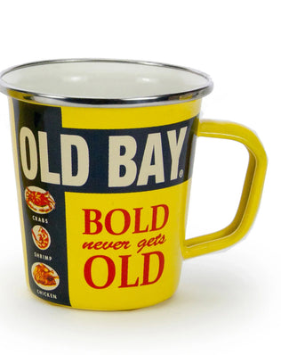OB66S4 - Old Bay 16 oz Latte Mugs - Set of 4 - Golden Rabbit Enamelware