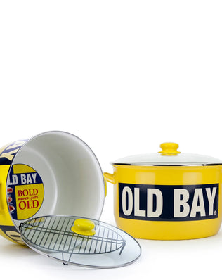 OB75 - Old Bay 18 Qt Stock Pot - Golden Rabbit Enamelware