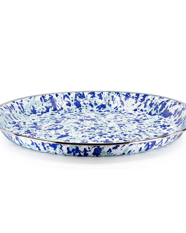 OC01 - Ocean Swirl Large Tray - Golden Rabbit Enamelware
