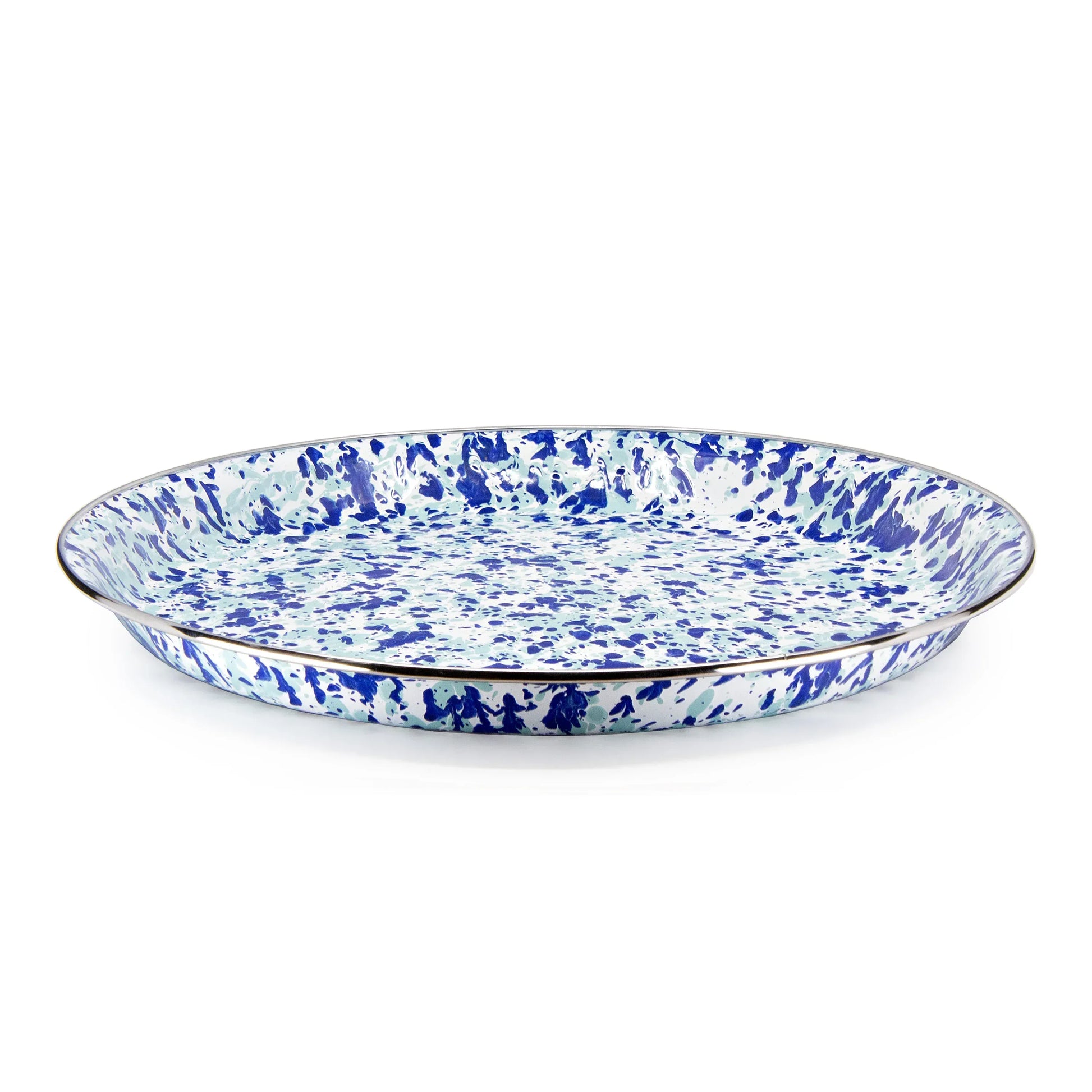 OC01 - Ocean Swirl Large Tray - Golden Rabbit Enamelware
