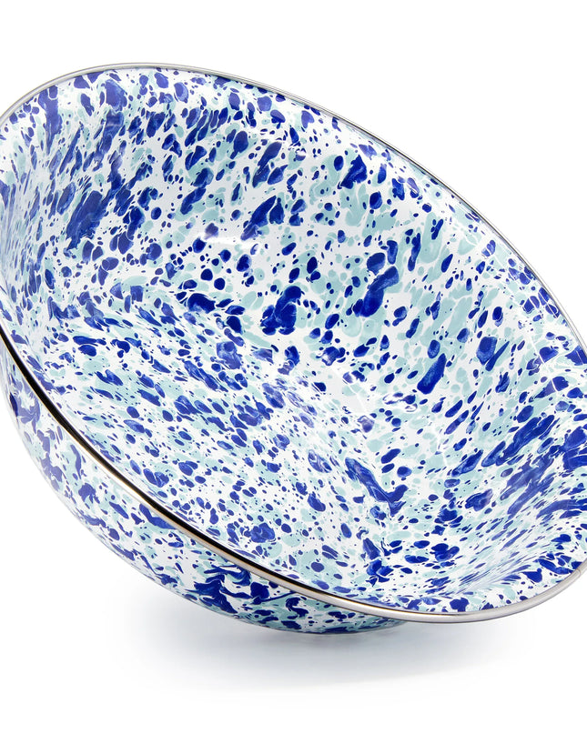 OC03 - Ocean Swirl Serving Bowl - Golden Rabbit Enamelware