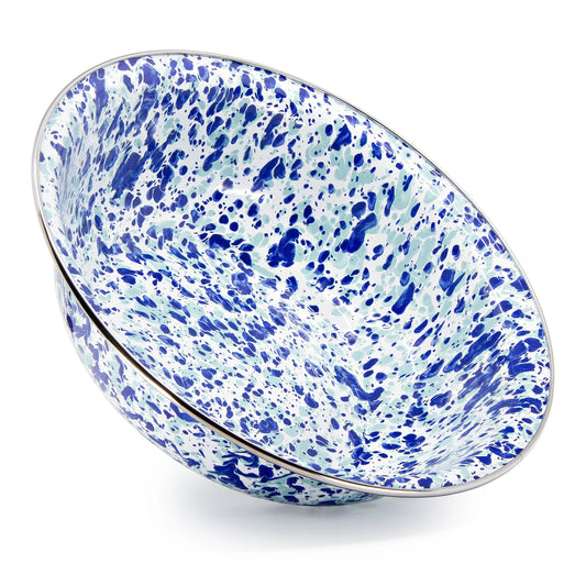 OC03 - Ocean Swirl Serving Bowl - Golden Rabbit Enamelware
