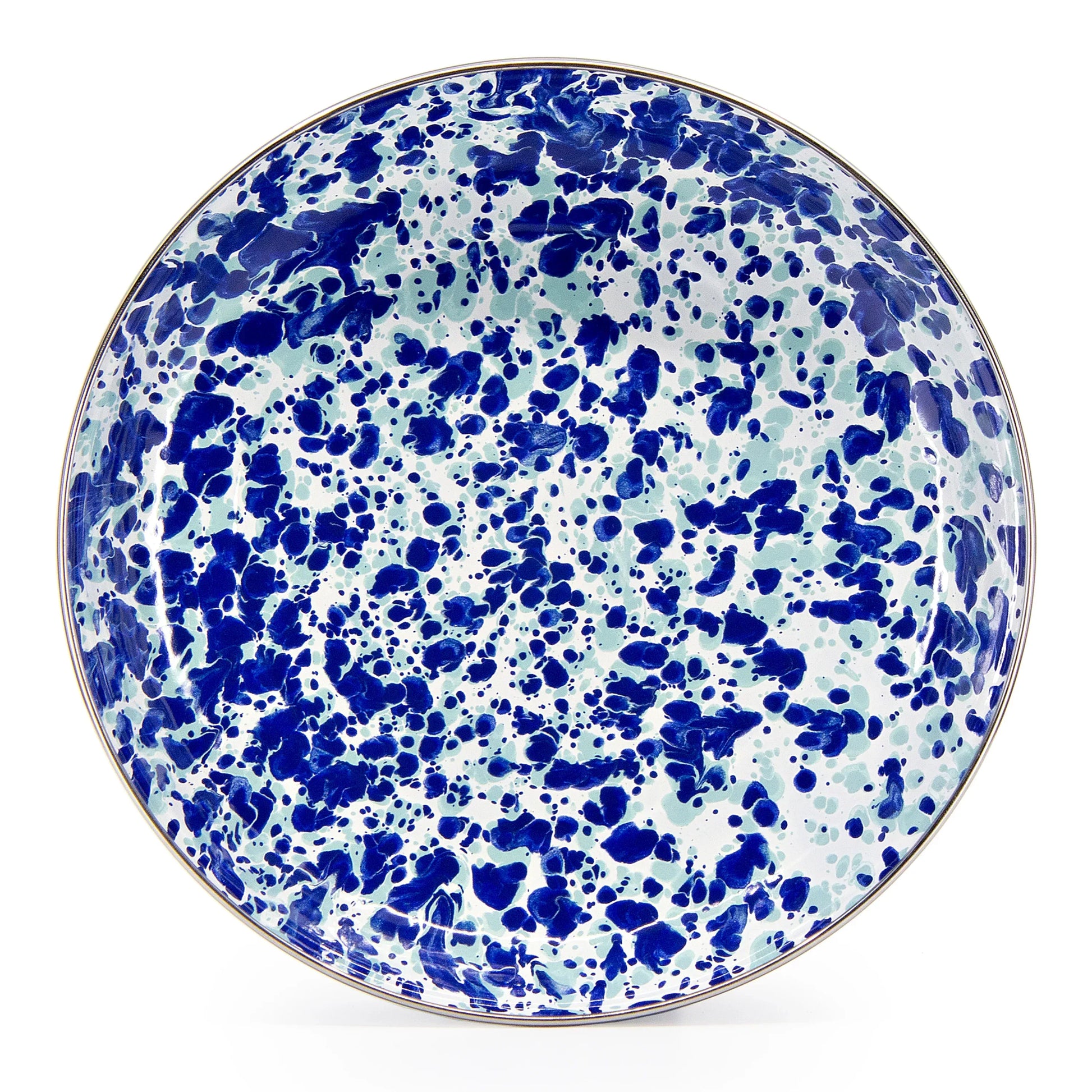 OC04S4 - Ocean Swirl Pasta Plates - Set of 4 - Golden Rabbit Enamelware