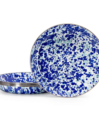 OC04S4 - Ocean Swirl Pasta Plates - Set of 4 - Golden Rabbit Enamelware