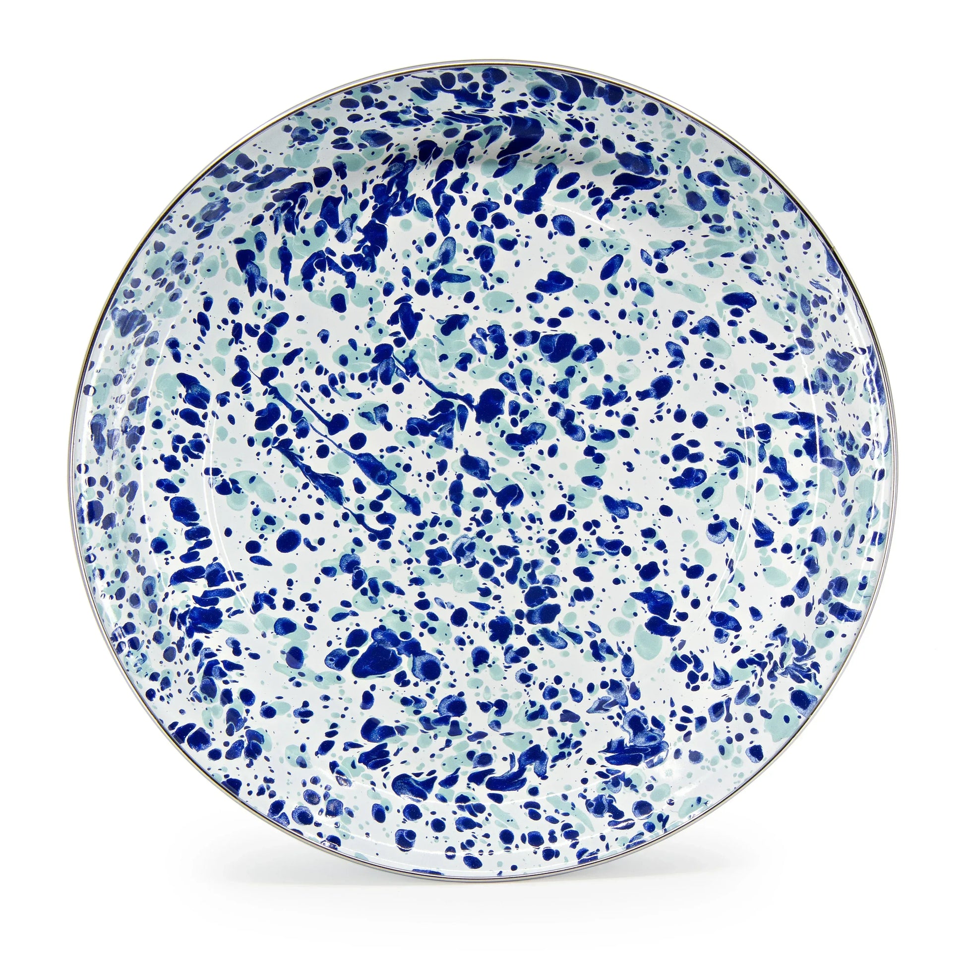OC08 - Ocean Swirl Small Tray - Golden Rabbit Enamelware