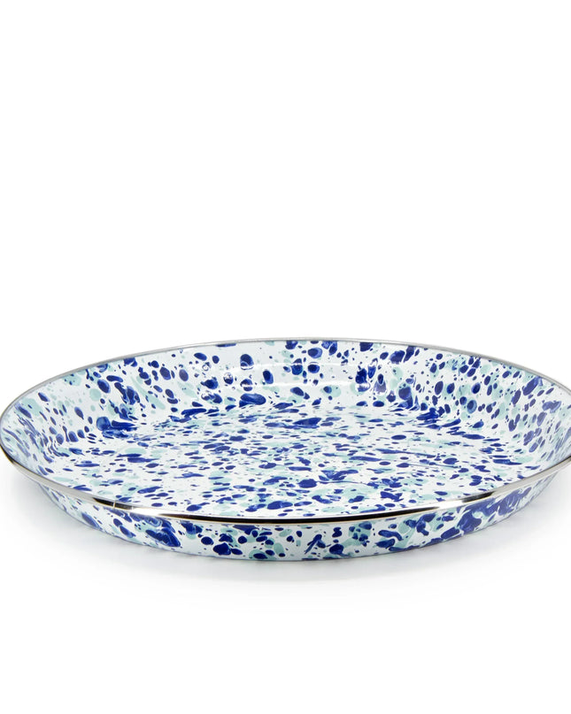 OC08 - Ocean Swirl Small Tray - Golden Rabbit Enamelware