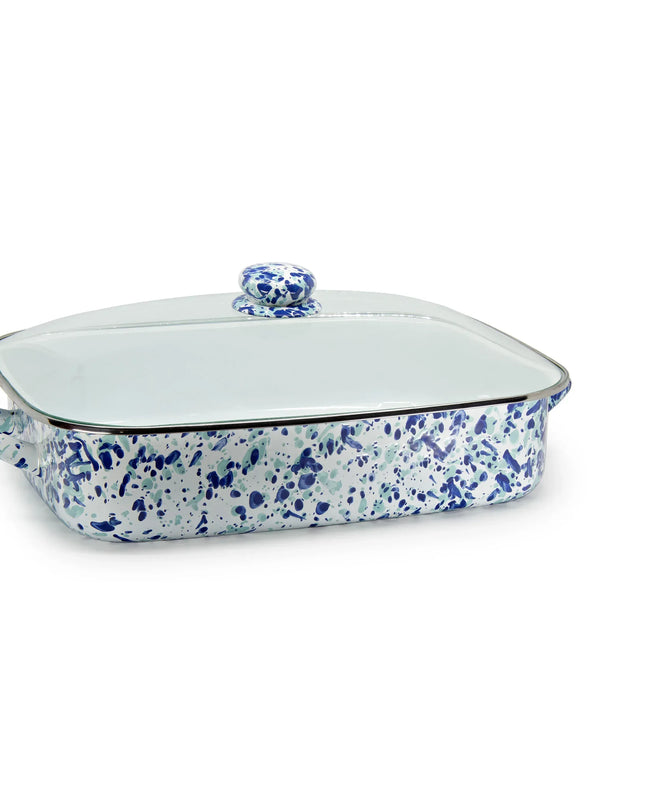 OC15 - Ocean Swirl Roasting Pan - Golden Rabbit Enamelware