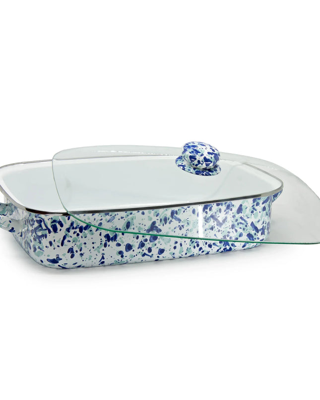 OC15 - Ocean Swirl Roasting Pan - Golden Rabbit Enamelware