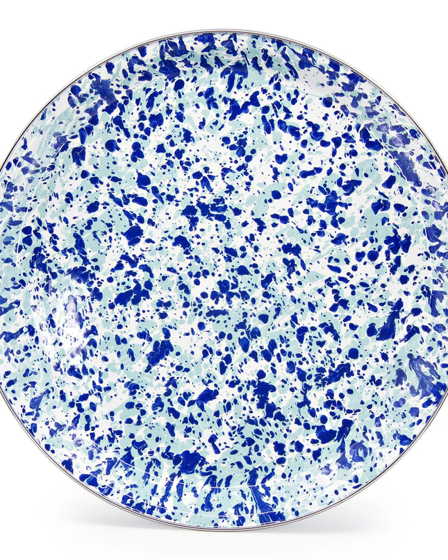 OC21 - Ocean Swirl Medium Tray - Golden Rabbit Enamelware