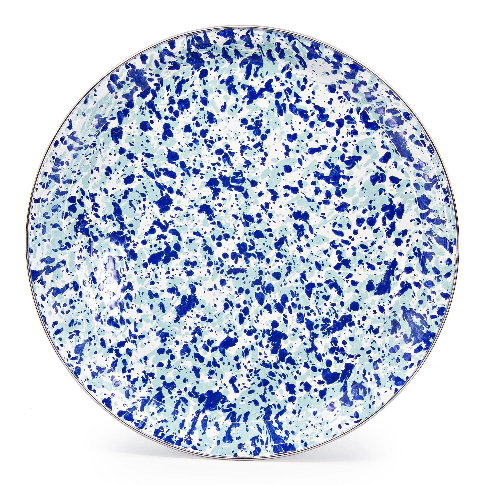 OC21 - Ocean Swirl Medium Tray - Golden Rabbit Enamelware