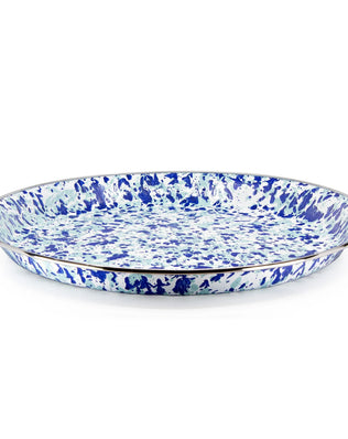 OC21 - Ocean Swirl Medium Tray - Golden Rabbit Enamelware