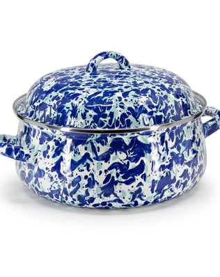 OC31 - Ocean Swirl Dutch Oven - Golden Rabbit Enamelware
