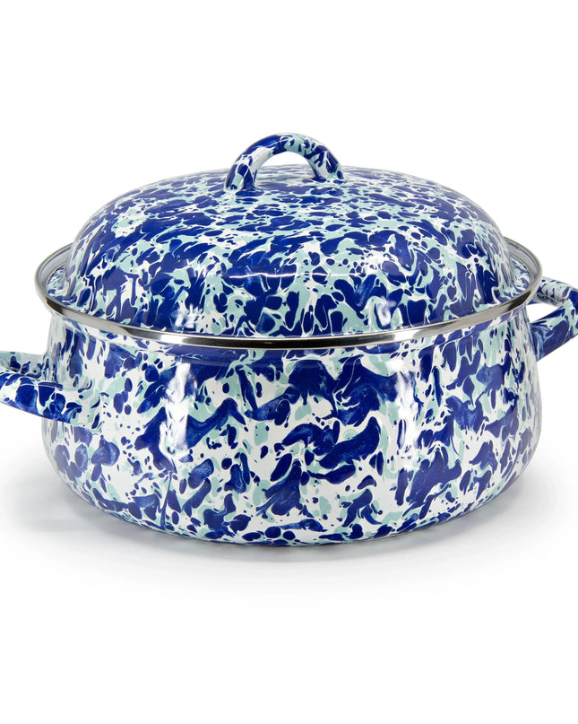 OC31 - Ocean Swirl Dutch Oven - Golden Rabbit Enamelware