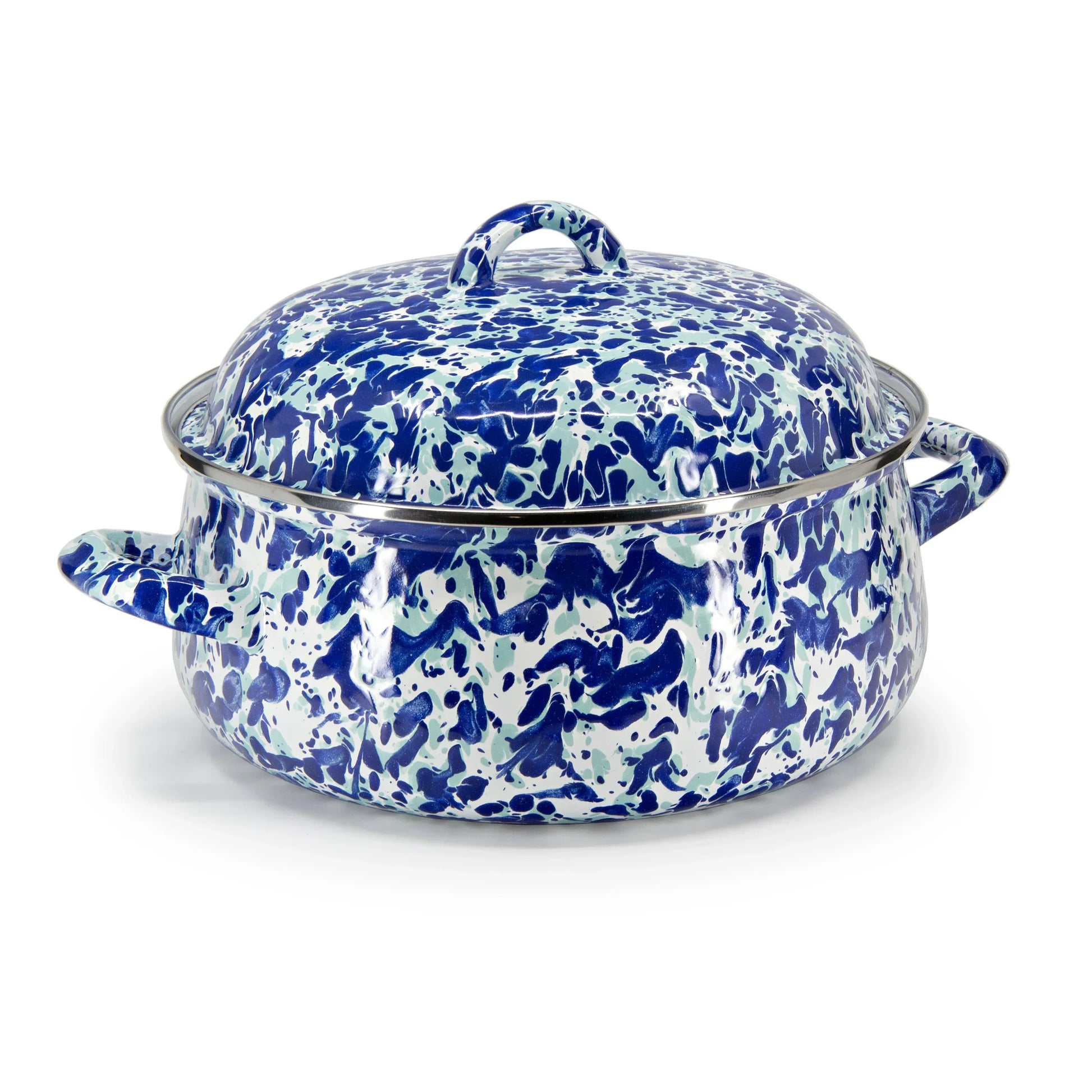 OC31 - Ocean Swirl Dutch Oven - Golden Rabbit Enamelware