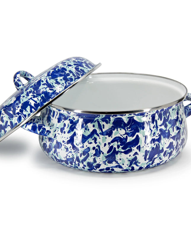 OC31 - Ocean Swirl Dutch Oven - Golden Rabbit Enamelware