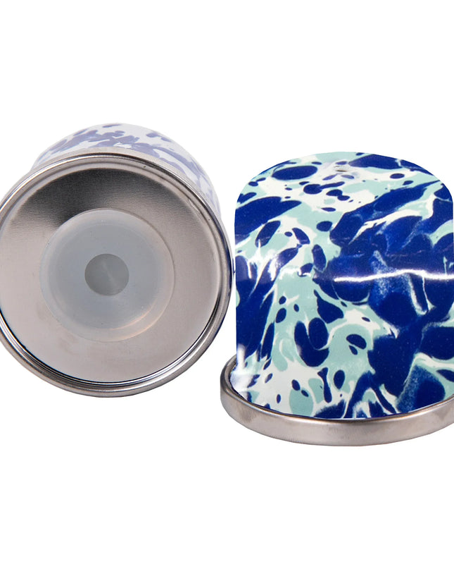 OC37 - Ocean Swirl Salt & Pepper - Golden Rabbit Enamelware