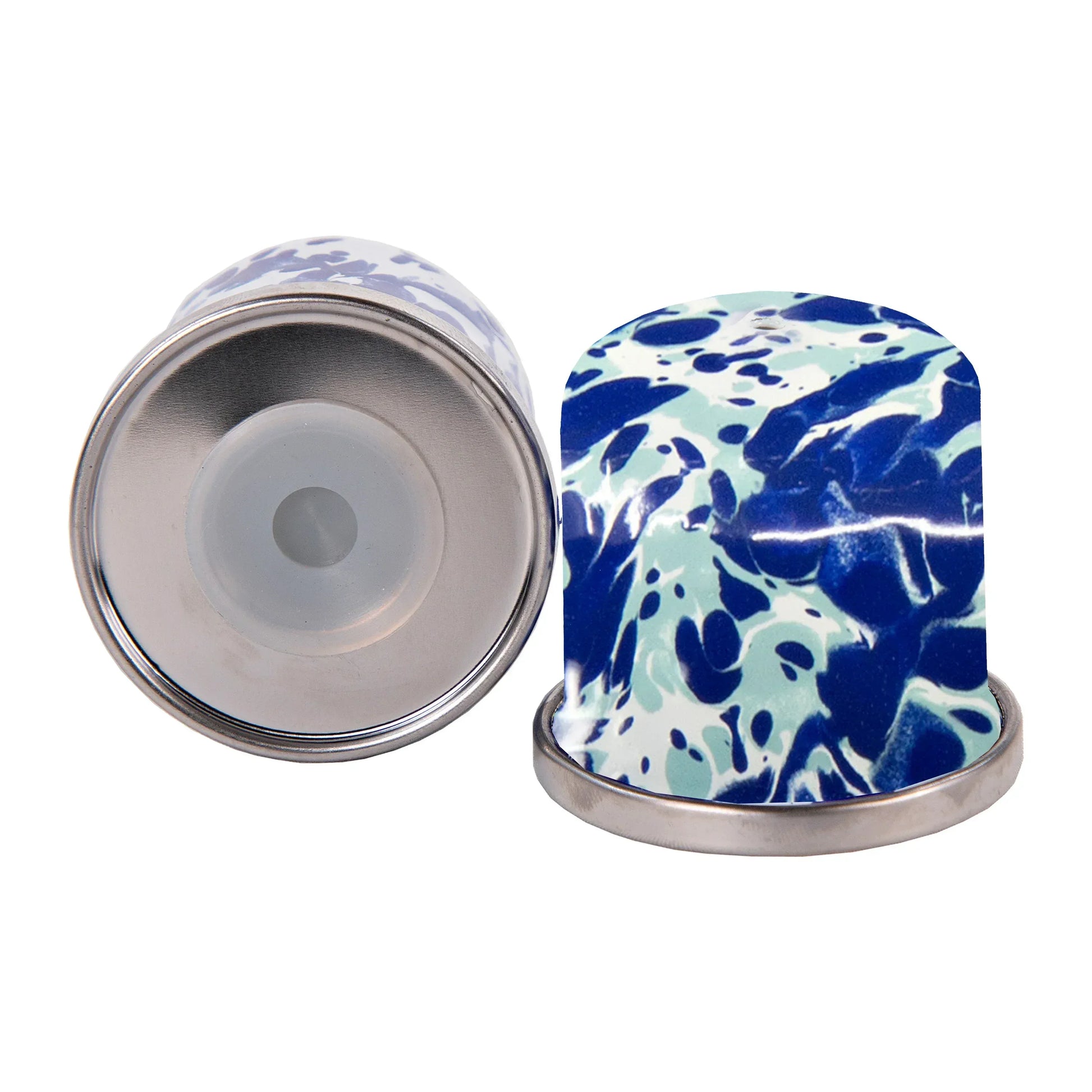OC37 - Ocean Swirl Salt & Pepper - Golden Rabbit Enamelware
