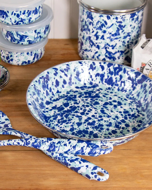 OC48 - Ocean Swirl Spoon Set - Golden Rabbit Enamelware
