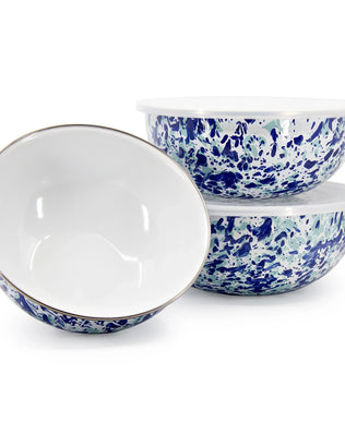 OC54 - Ocean Swirl Mixing Bowls - Golden Rabbit Enamelware