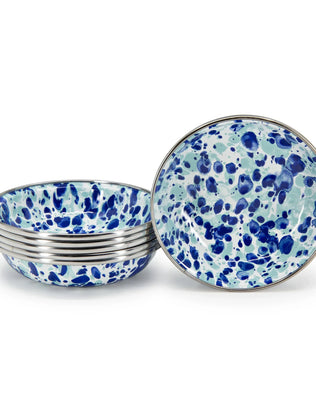 OC59S6 - Ocean Swirl Tasting Dishes - Set of 6 - Golden Rabbit Enamelware