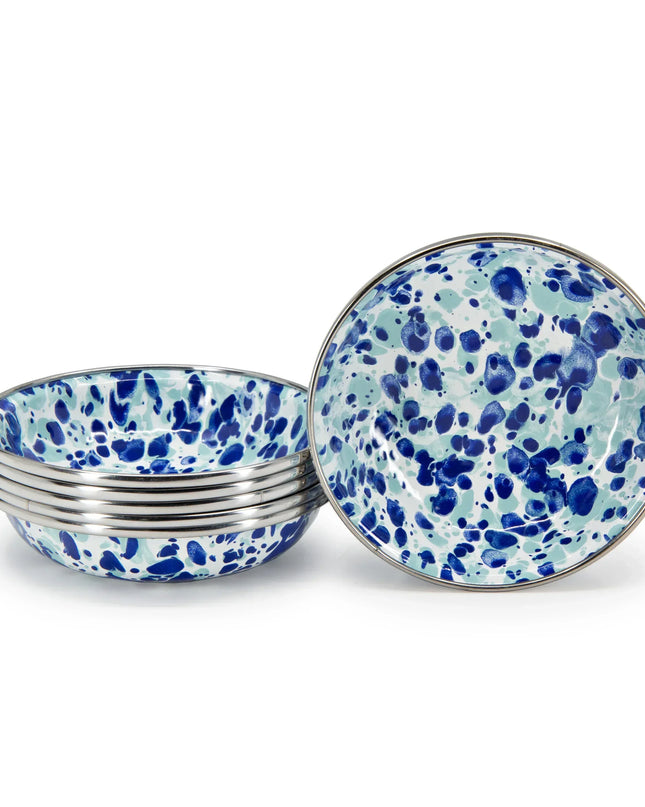 OC59S6 - Ocean Swirl Tasting Dishes - Set of 6 - Golden Rabbit Enamelware