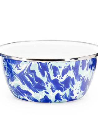 OC61S4 - Ocean Swirl Salad Bowls - Set of 4, Ocean - Golden Rabbit Enamelware