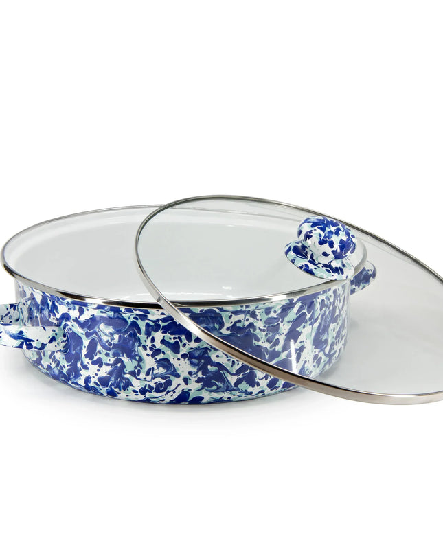 OC79 - Ocean Swirl Small Saute Pan - Golden Rabbit Enamelware